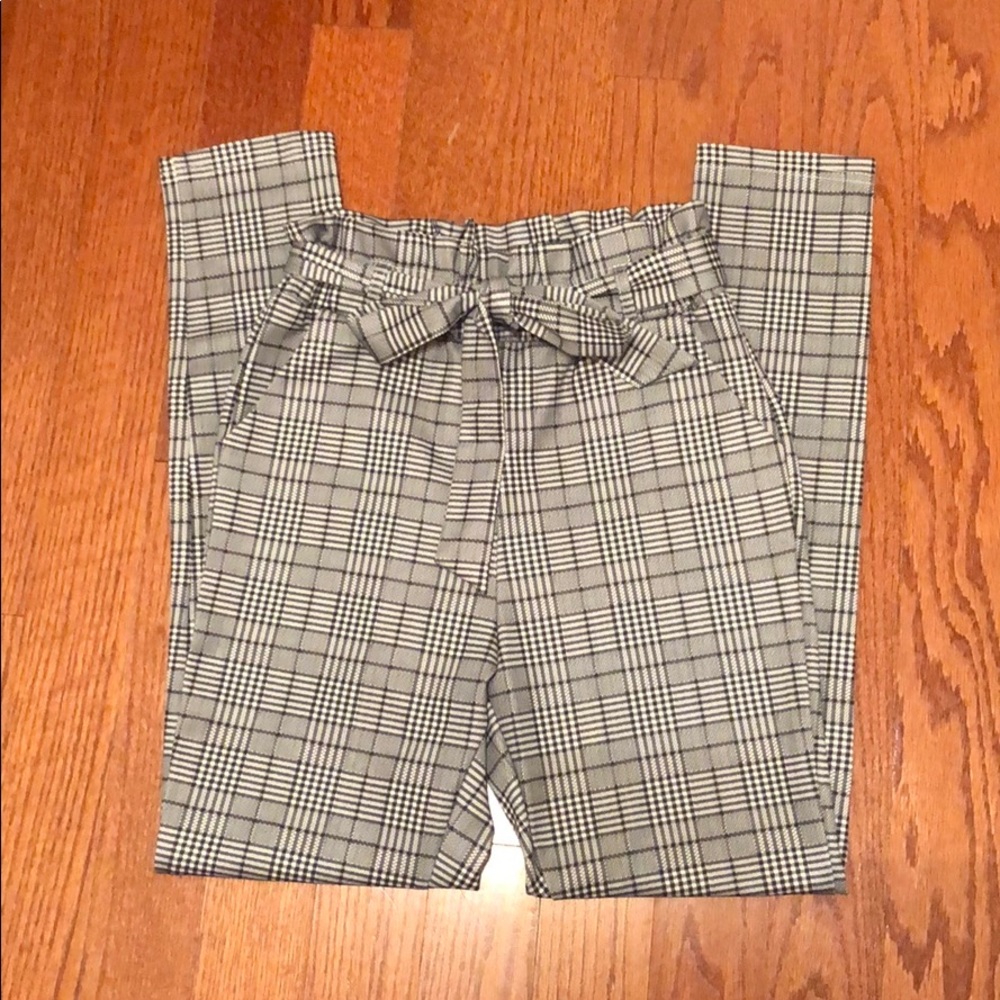 Black and White Plaid Pants